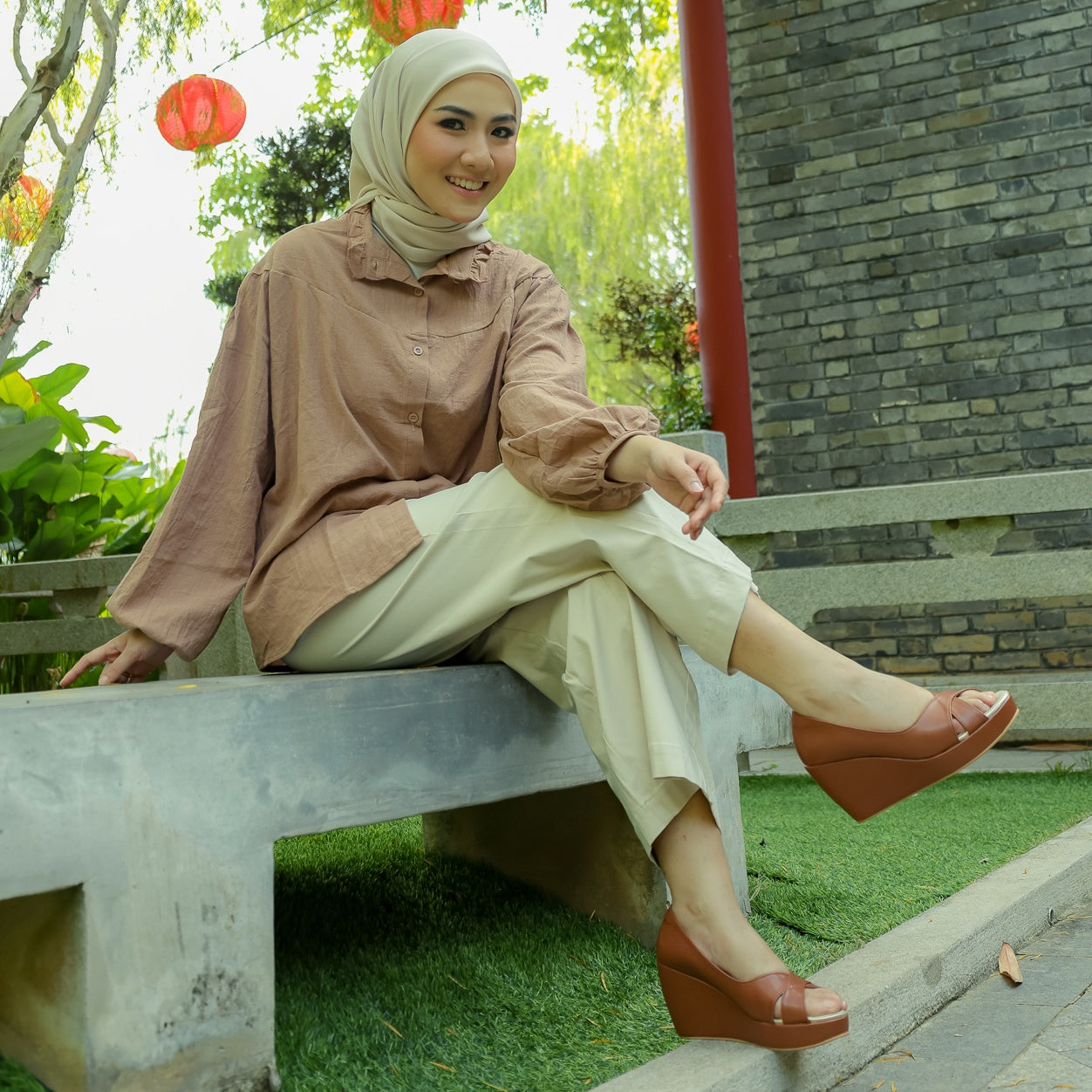 Rossa Peep Toe Wedge