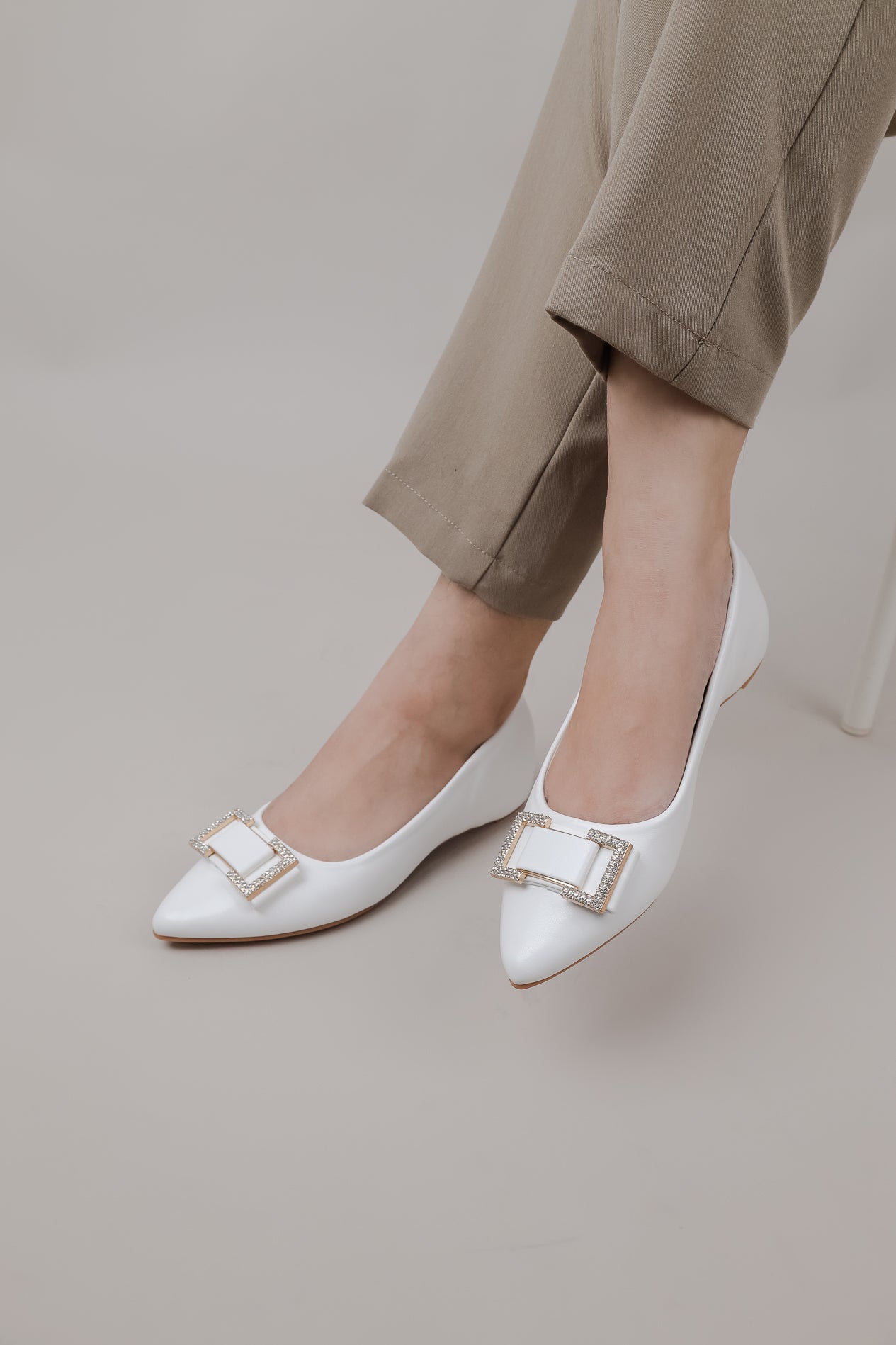 Ayra Diamond Ballerina Flats