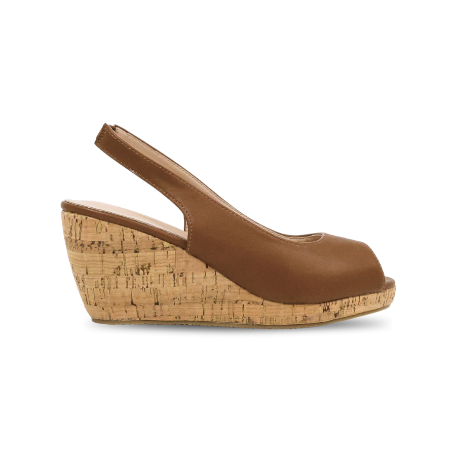 Layka Slingback Peep Toe Wedge