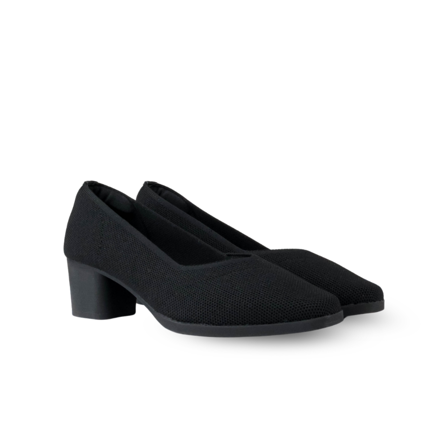 Emma Knit Block Heel