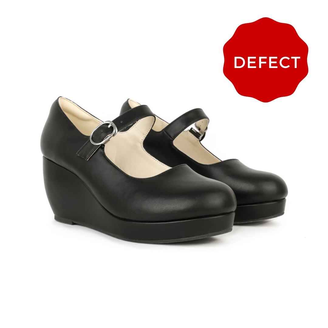 Defect Ruby Mary Jane Buckle Wedge