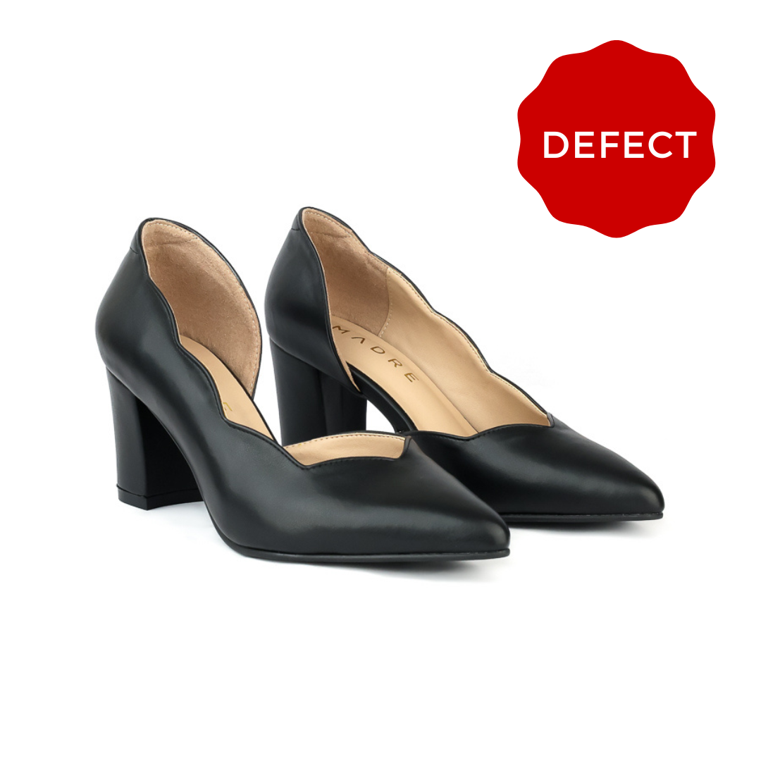 Defect Lily Scallop Block Heel