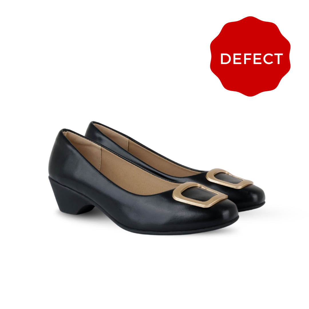 Defect Evana Square Toe Pump Heel