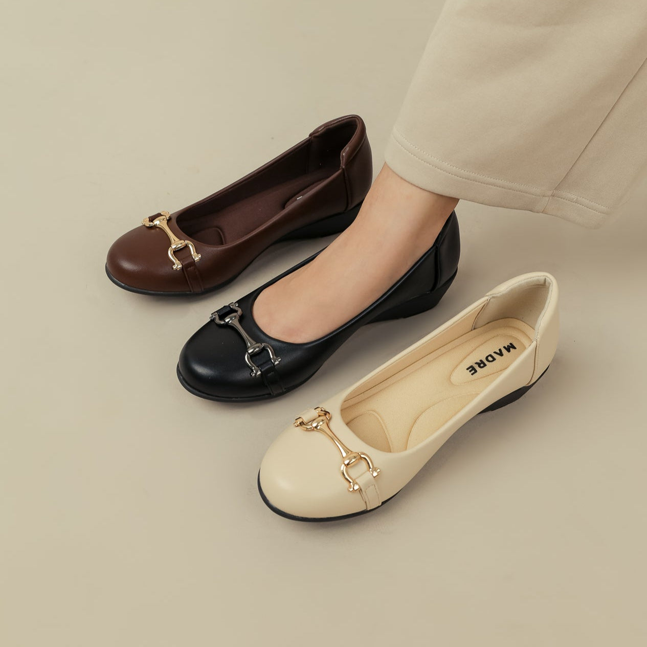 Evelyn Horsebit Flats