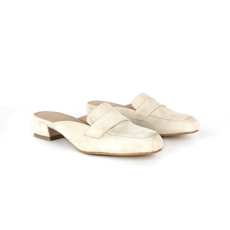 Nadine Suede Loafer Mules
