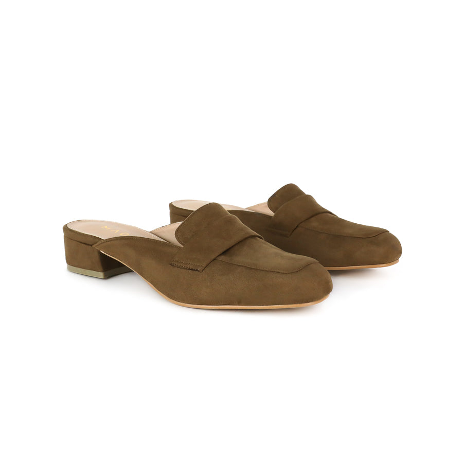 Nadine Suede Loafer Mules