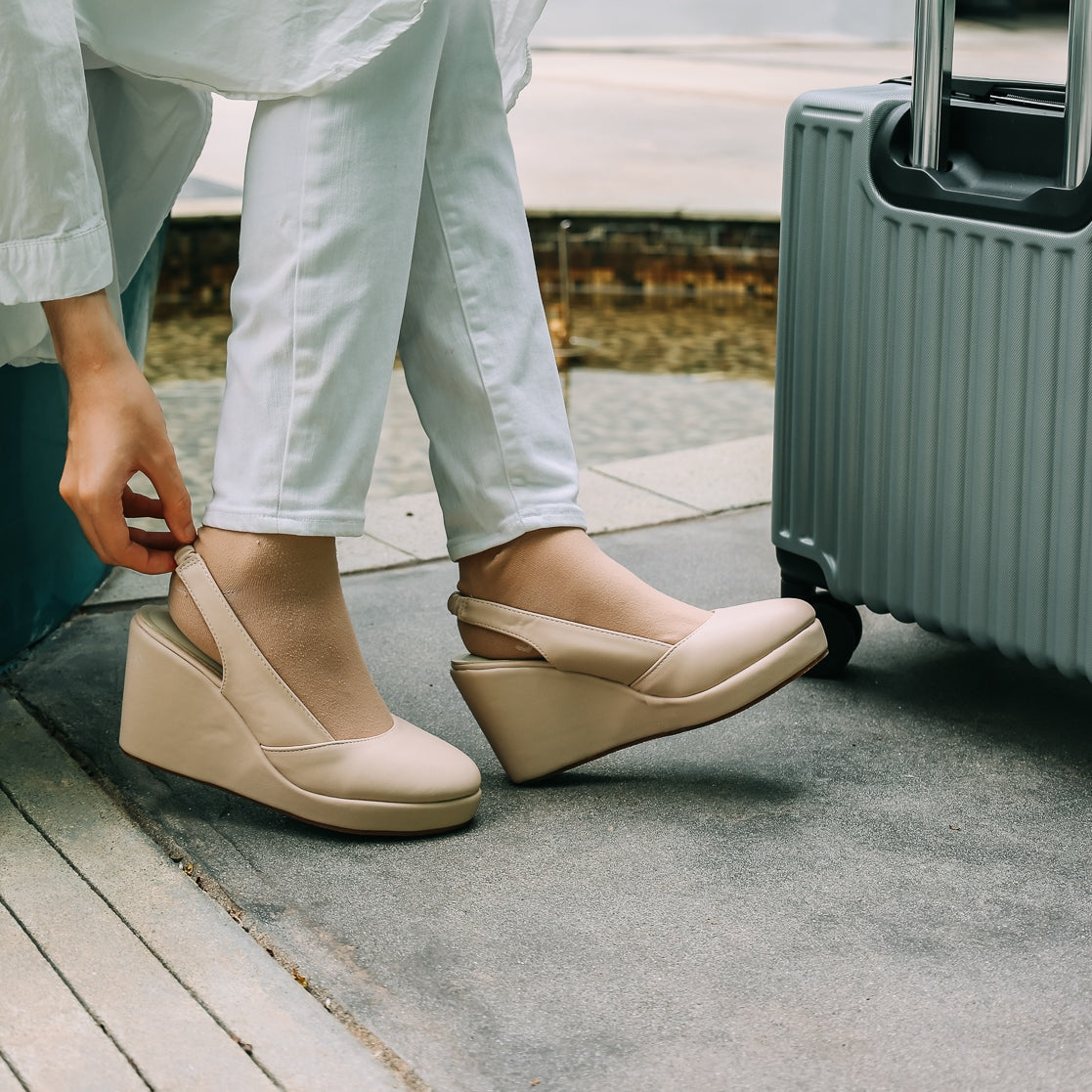 Reana X Slingback Wedge