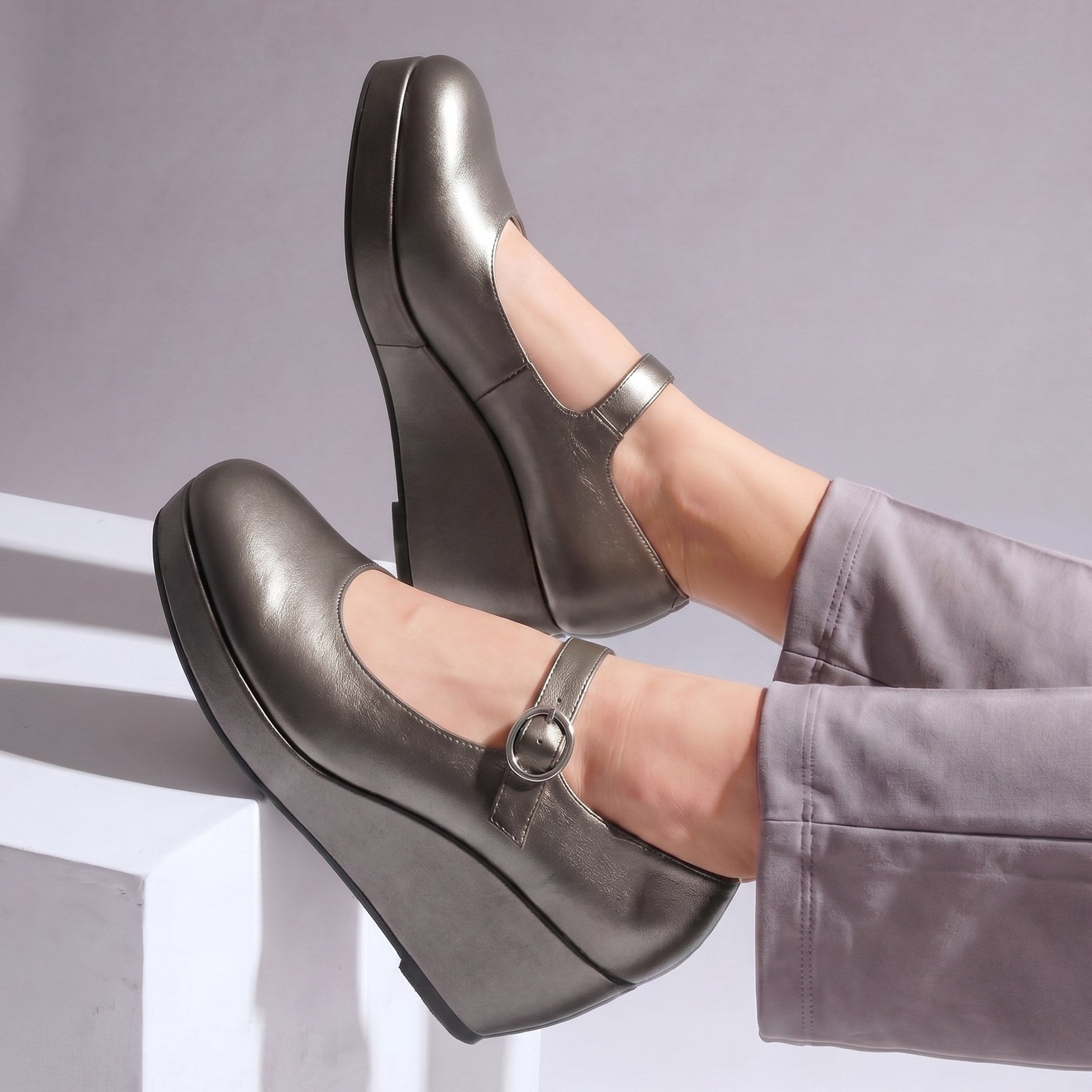 Ruby Mary Jane Buckle Wedge