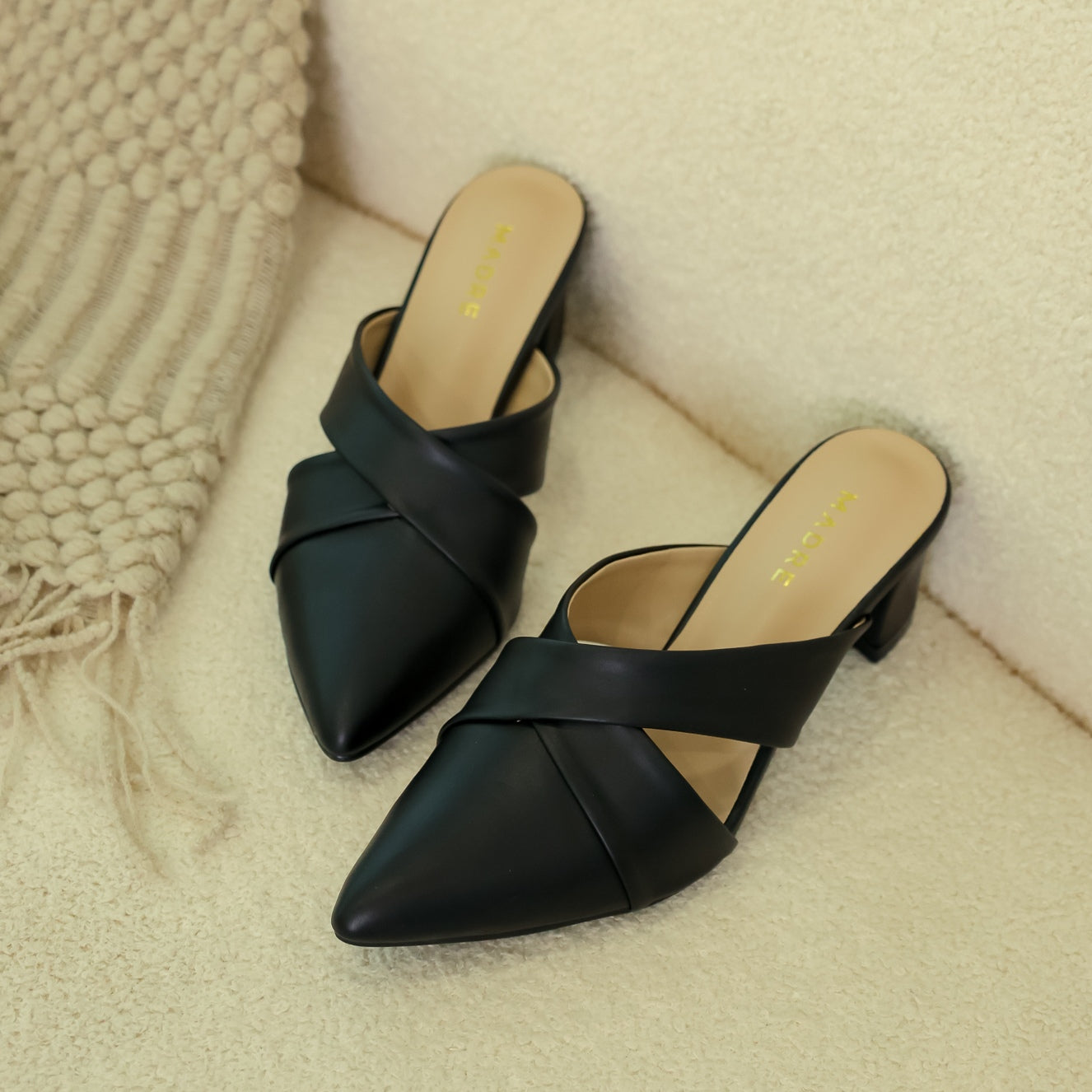 Raysa Pointed Mule Heel