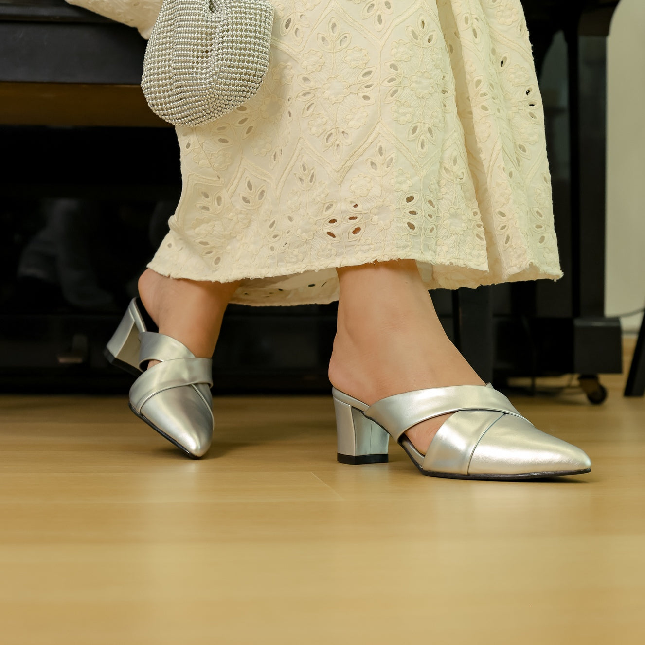 Raysa Pointed Mule Heel