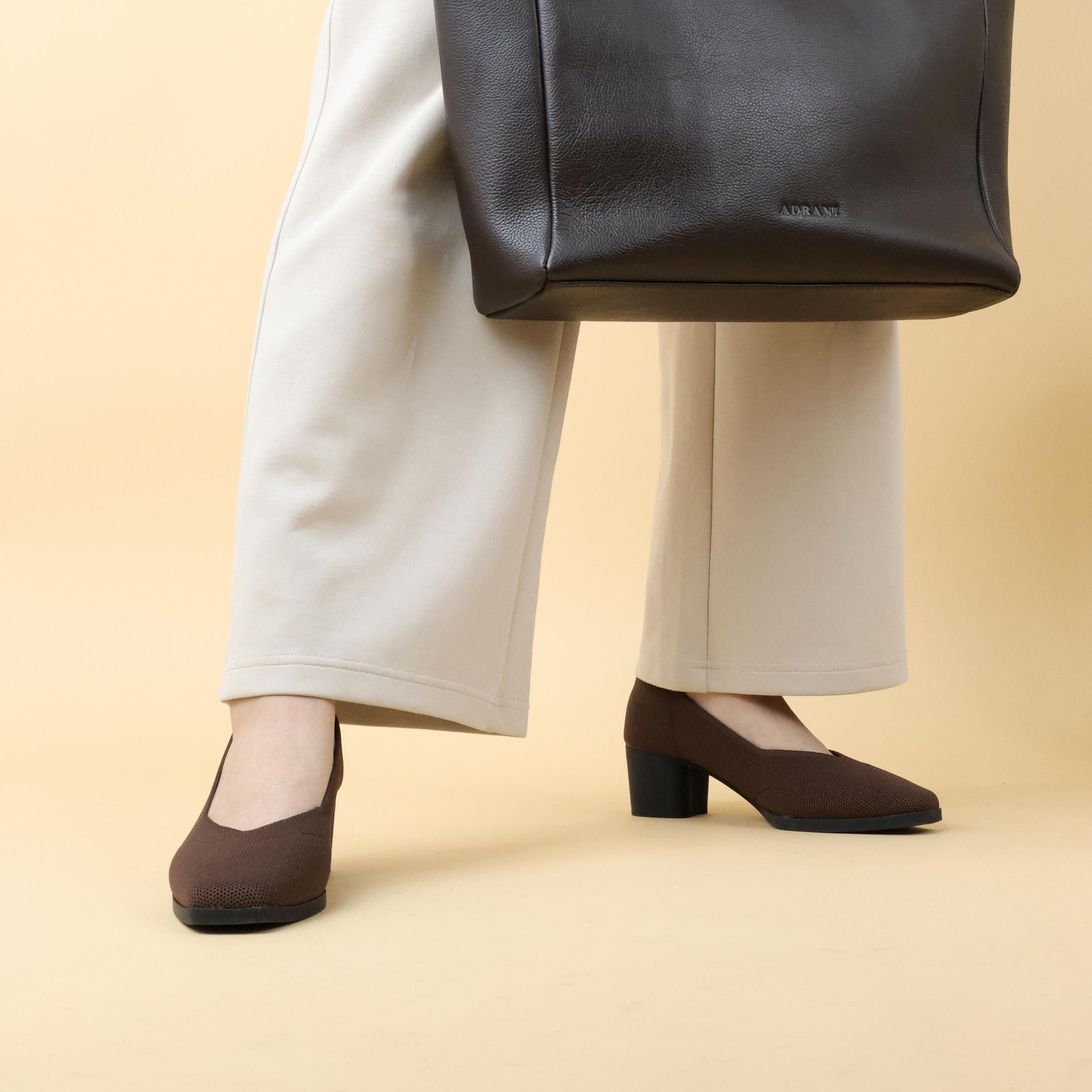 Emma Knit Block Heel