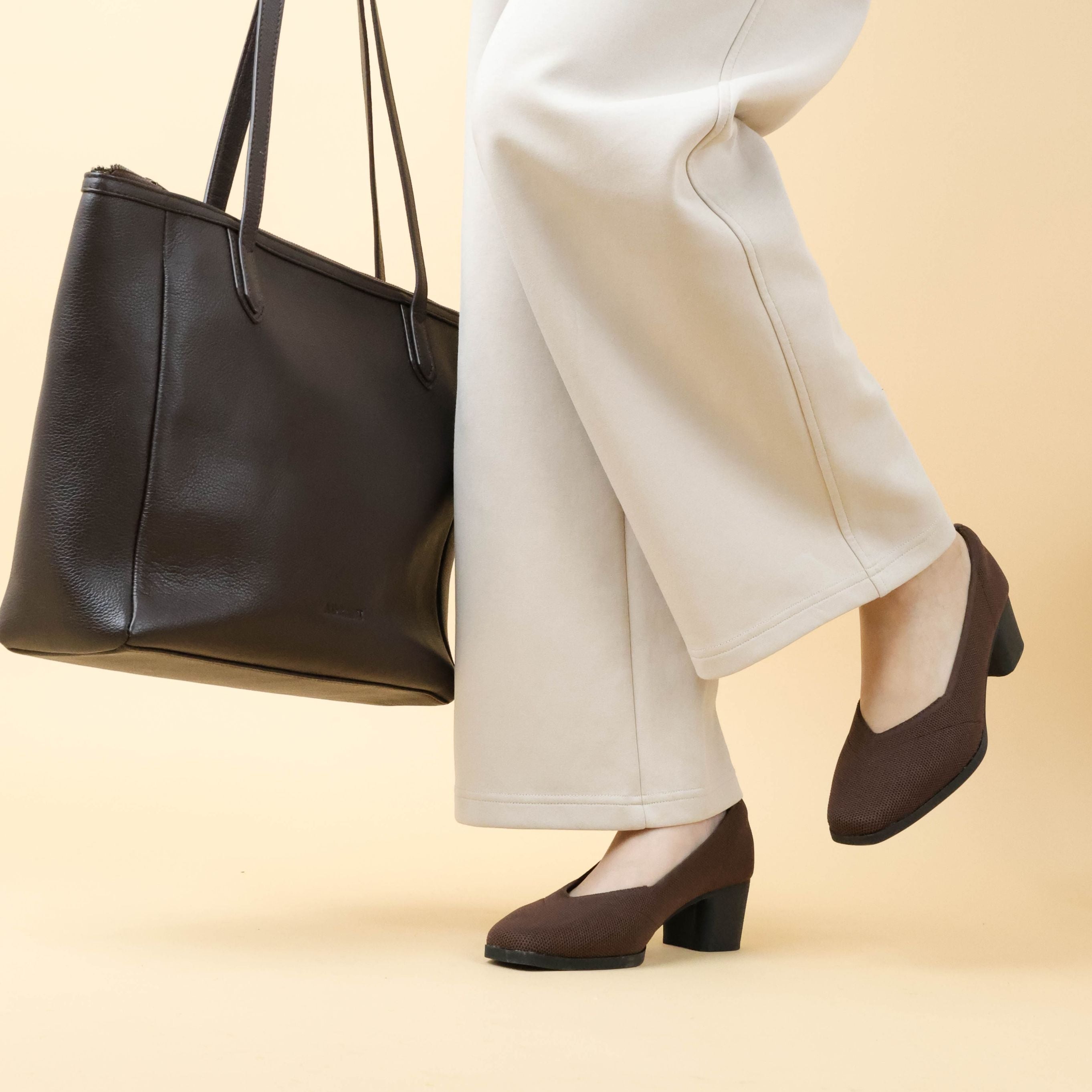 Emma Knit Block Heel