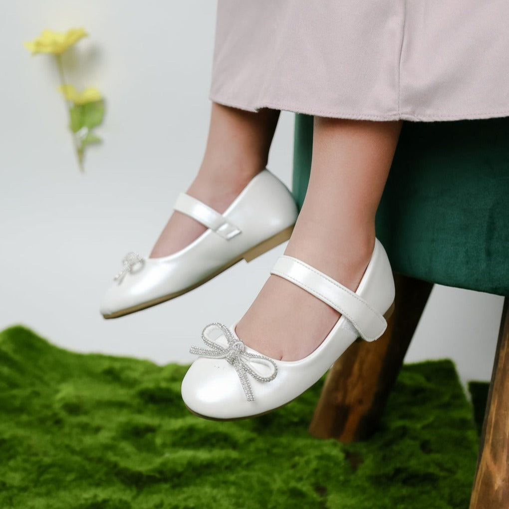 Defect Hana Kids Mary Jane Ribbon Pump