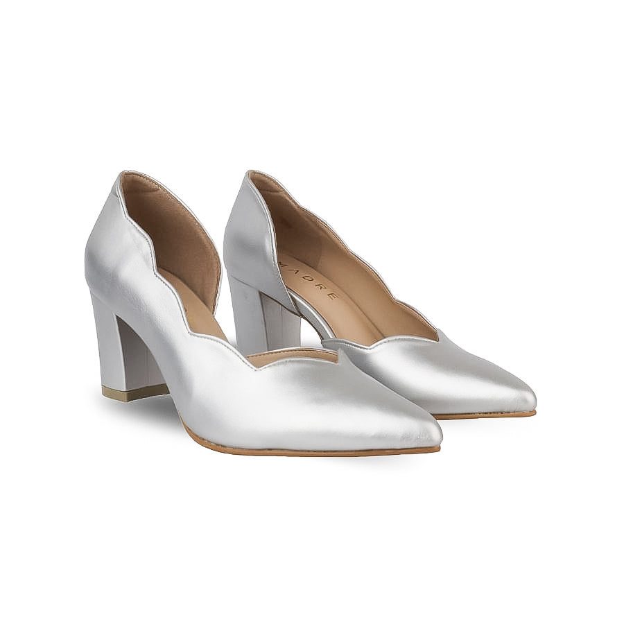 Lily Scallop Block Heel
