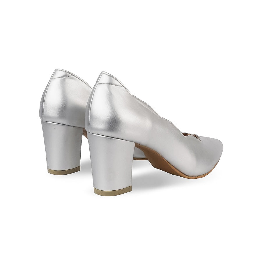Lily Scallop Block Heel