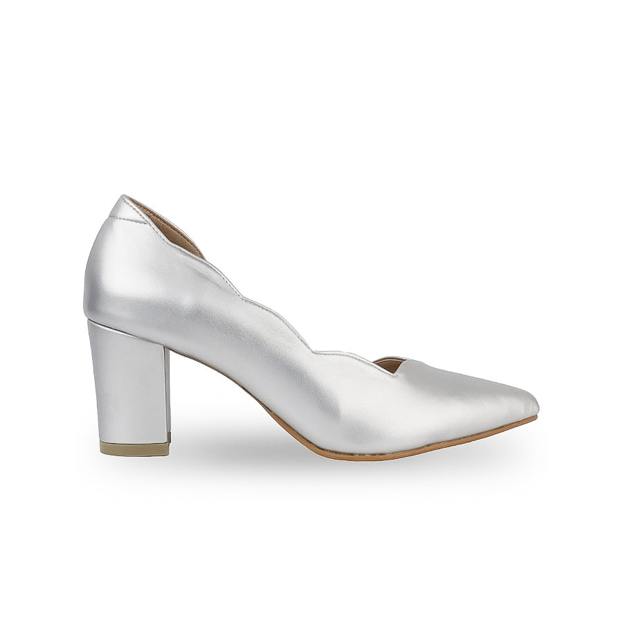 Lily Scallop Block Heel