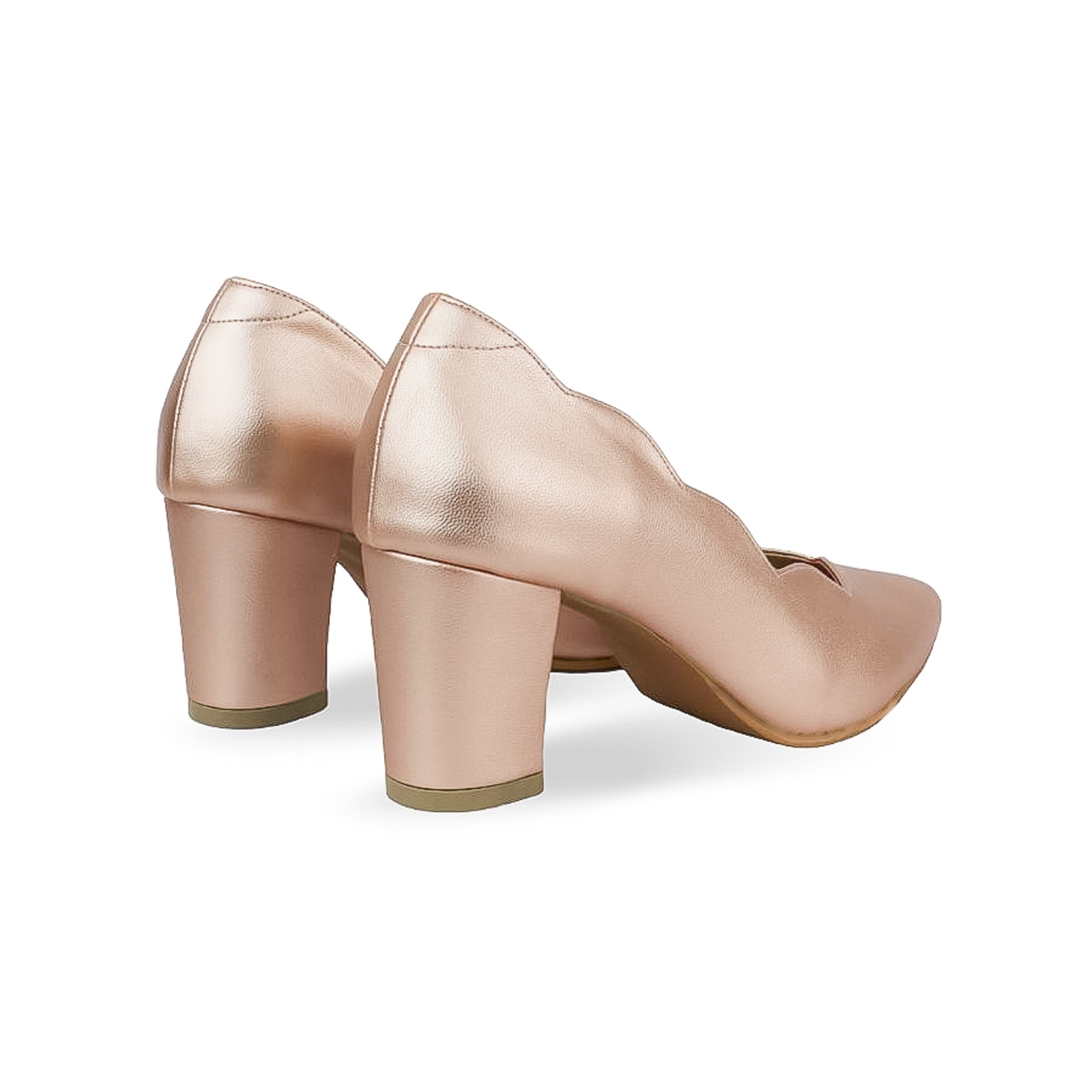 Lily Scallop Block Heel