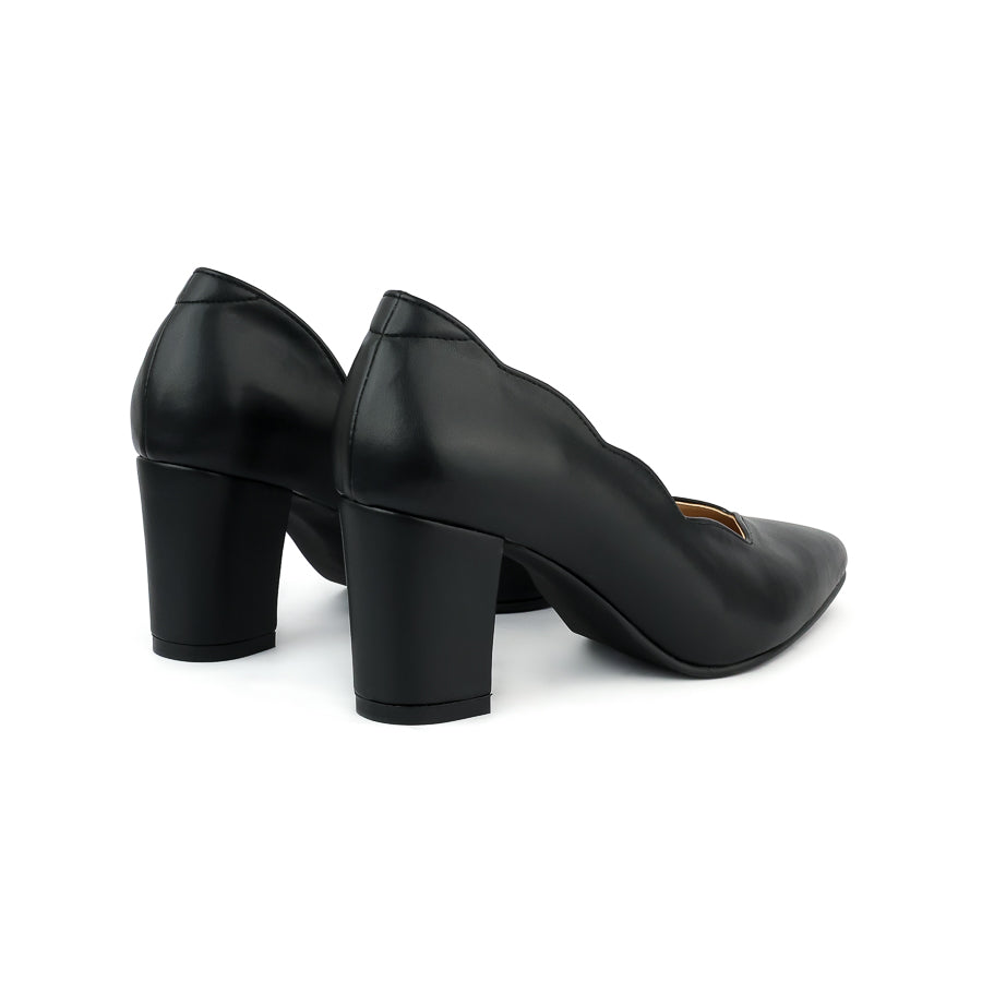 Lily Scallop Block Heel