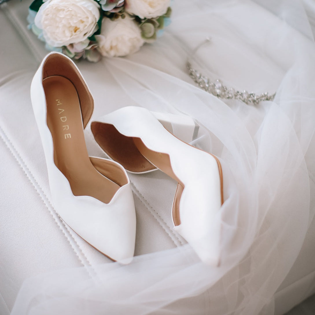 Lily Scallop Block Heel