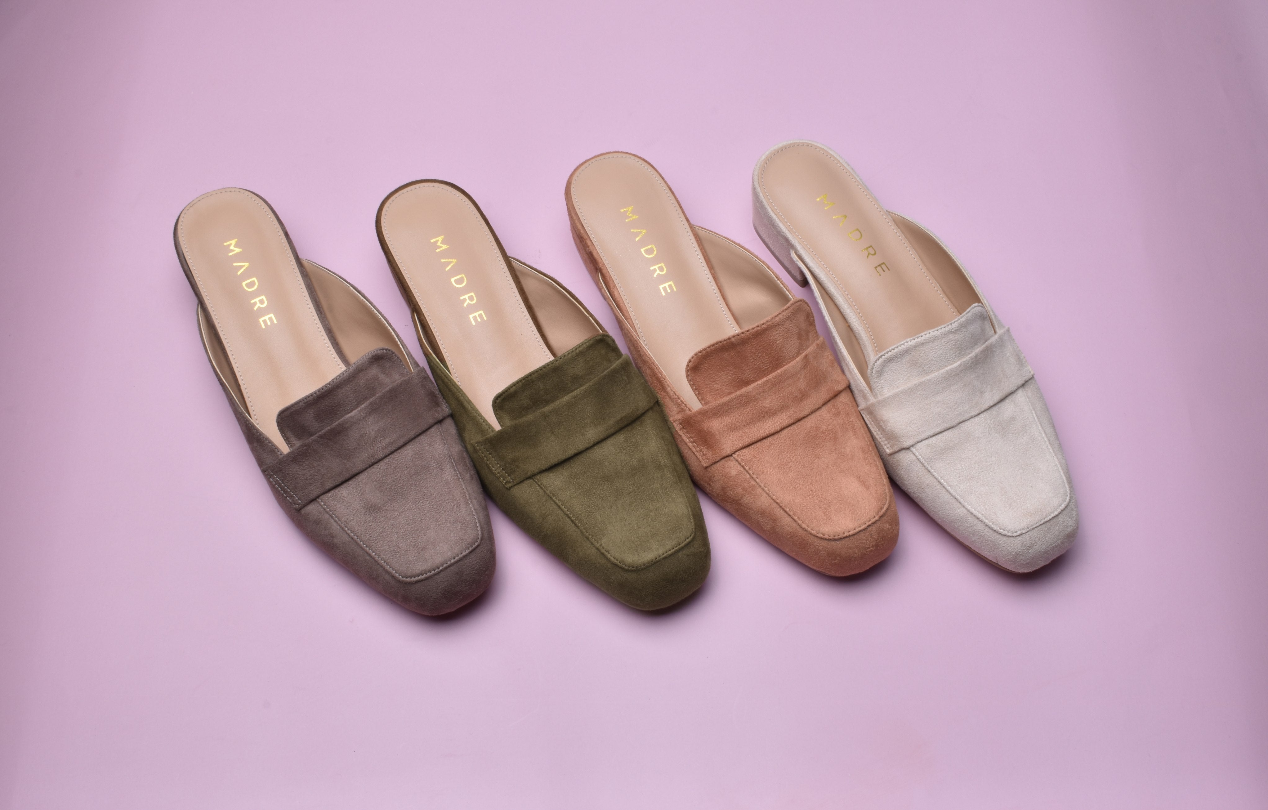 Nadine Suede Loafer Mules